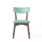Ensemble de salle à manger 5 pièces GDFStudio Leora, de style moderne du milieu du siècle, en bois et tissu