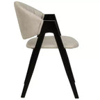 LeisureMod Savor Chaise de salle à manger moderne Chaises d'appoint rembourrées avec dossier incurvé et cadre en fer Chaises de cuisine et de salle à manger du milieu du siècle Lot de 2