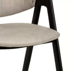 LeisureMod Savor Chaise de salle à manger moderne Chaises d'appoint rembourrées avec dossier incurvé et cadre en fer Chaises de cuisine et de salle à manger du milieu du siècle Lot de 2