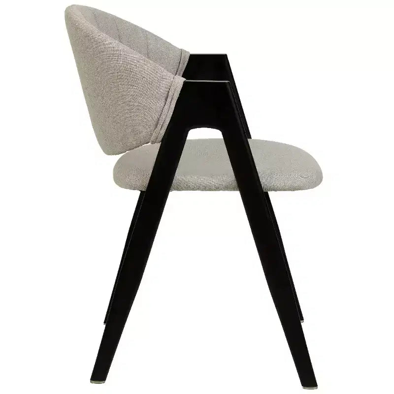 LeisureMod Savor Chaise de salle à manger moderne Chaises d'appoint rembourrées avec dossier incurvé et cadre en fer Chaises de cuisine et de salle à manger du milieu du siècle Lot de 2