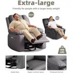 Fauteuil inclinable pivotant en similicuir pour adultes avec télécommande, porte-gobelets, fauteuil de salon, de chambre à coucher, de chambre d'enfant