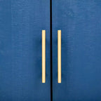 Okak 60 Buffet moderne, Armoire de rangement en bois massif avec 4 portes et étagère ouverte pour salle à manger, salon, entrée