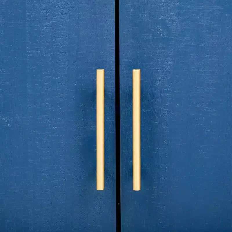 Okak 60 Buffet moderne, Armoire de rangement en bois massif avec 4 portes et étagère ouverte pour salle à manger, salon, entrée