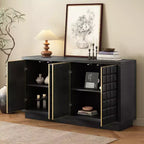 Christopher Knight Home Viviana, buffet de rangement moderne de 149 cm avec 4 portes et étagères réglables