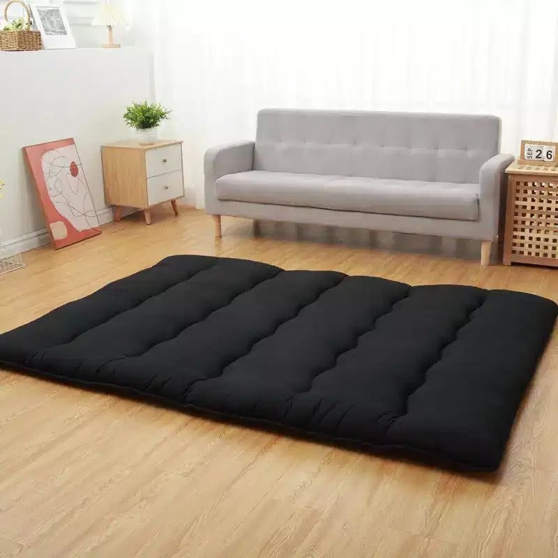 Japanese Floor Futon Mattress  Thick Tatami Sleeping Pad, Portable Roll-Up Bed for Home & Camping