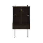 Meuble pour tourne-disque esthétique rétro-moderne Famapy : portes vitrées, éclairage LED et design axé sur le vinyle