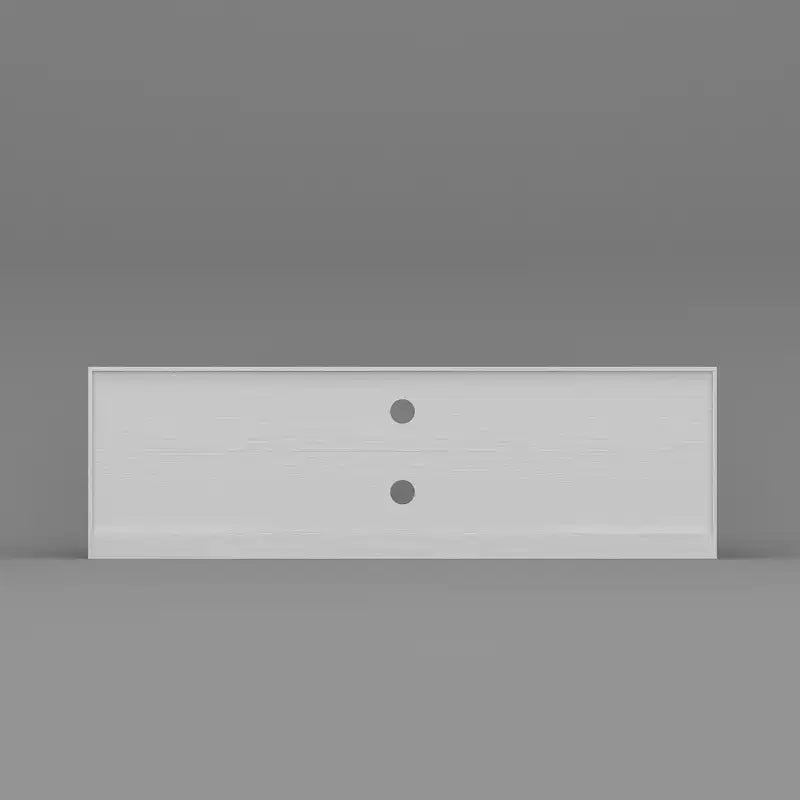 Meuble TV minimaliste Famapy en bois blanc avec placards de rangement - Console média pour l'organisation du salon