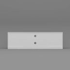 Meuble TV minimaliste Famapy en bois blanc avec placards de rangement - Console média pour l'organisation du salon