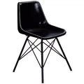 HomeRoots 18 Black Faux Leather Side Chair