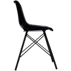 HomeRoots 18 Chaise d'appoint en similicuir noir