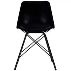 HomeRoots 18 Chaise d'appoint en similicuir noir