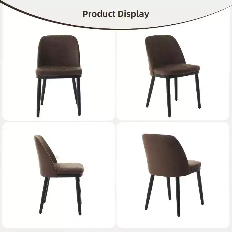 GustoWave - Lot de 2 chaises de salle à manger, chaises de cuisine modernes avec dossier, chaises d'appoint en tissu de lin avec pieds en bois