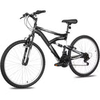 hykolity Mountain Bike 26 inch MTB Bicycle 18 Speed Cycling for Adult Men Women Outdoor Trail Off-Road Sport Bikes Black Dual Full Suspension