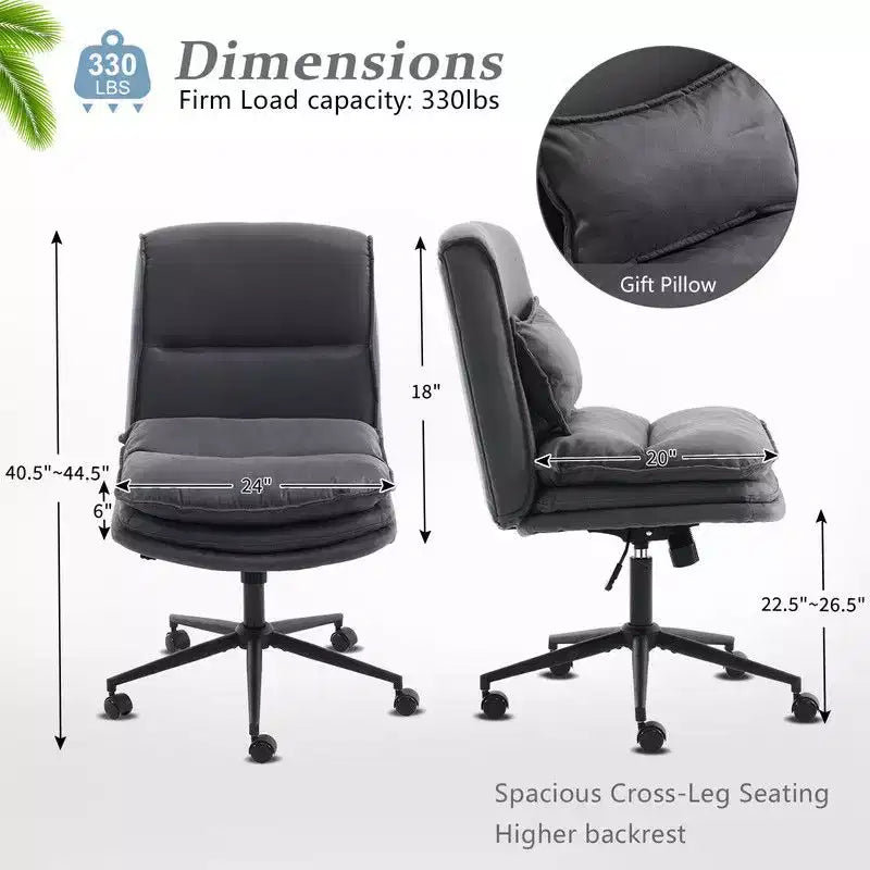 Karl Home | Chaise de bureau sans accoudoirs Karl Home