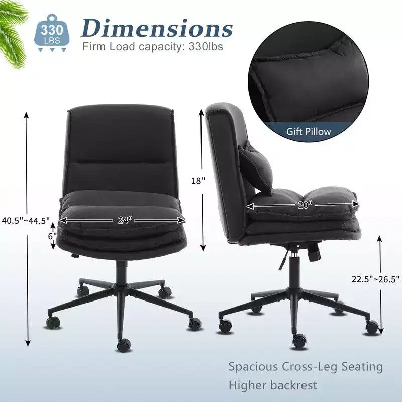 Karl Home | Chaise de bureau sans accoudoirs Karl Home