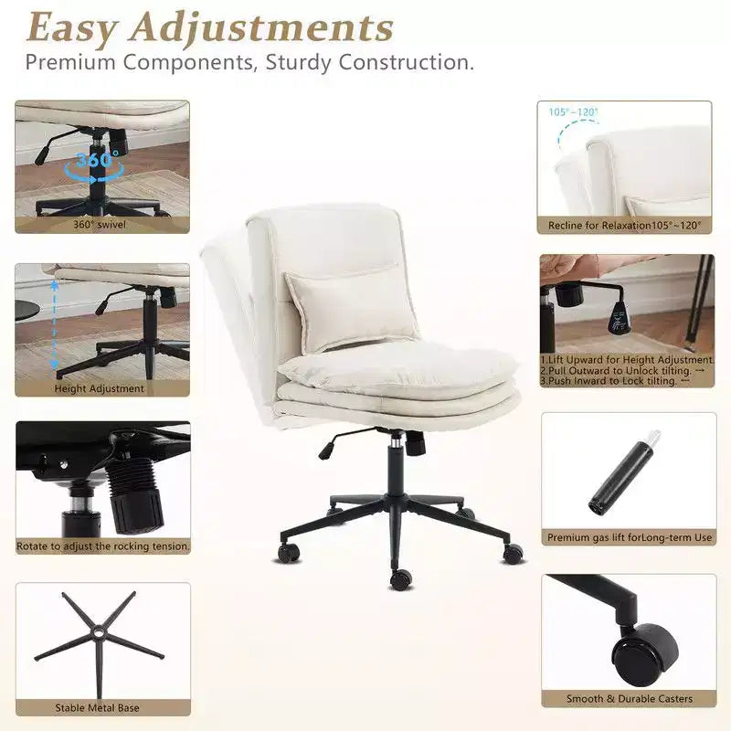 Karl Home | Chaise de bureau sans accoudoirs Karl Home
