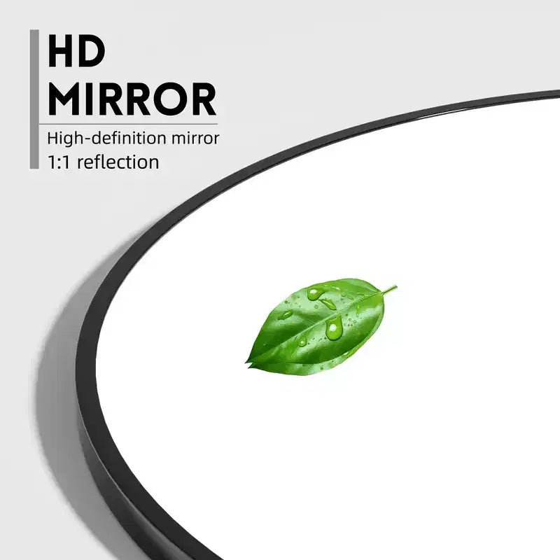 Lot de 2 miroirs muraux à suspendre en alliage d'aluminium noir, avec bord fin et angle droit, en forme d'arche, 79 cm H x 61 cm l