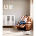 Fauteuil inclinable en cuir de 27 pouces surdimensionné, fauteuil inclinable manuel surrembourré, avec porte-gobelet et poches latérales, pour salons, poids maximum 181 kg