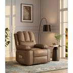 Fauteuil inclinable en cuir de 27 pouces surdimensionné, fauteuil inclinable manuel surrembourré, avec porte-gobelet et poches latérales, pour salons, poids maximum 181 kg