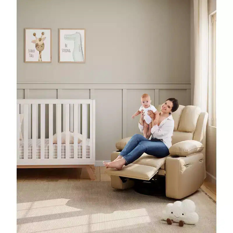 Fauteuil inclinable en cuir de 27 pouces surdimensionné, fauteuil inclinable manuel surrembourré, avec porte-gobelet et poches latérales, pour salons, poids maximum 181 kg