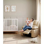 Fauteuil inclinable en cuir de 27 pouces surdimensionné, fauteuil inclinable manuel surrembourré, avec porte-gobelet et poches latérales, pour salons, poids maximum 181 kg