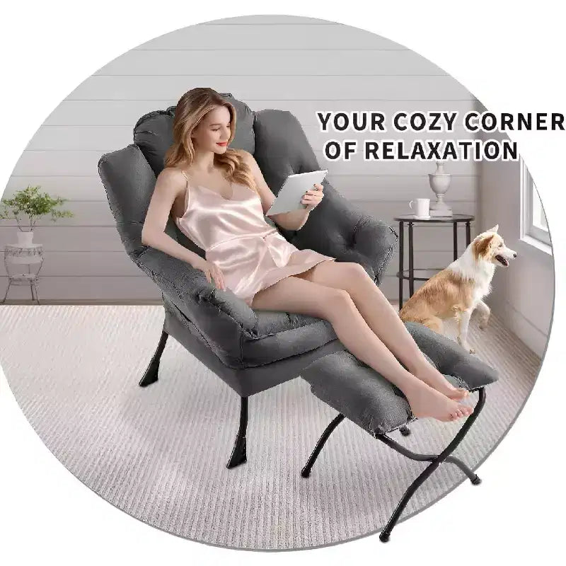 Fauteuil de salon moderne Acekool - Fauteuil peu encombrant pour petits espaces