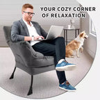 Fauteuil de salon moderne Acekool - Fauteuil peu encombrant pour petits espaces