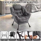 Fauteuil de salon moderne Acekool - Fauteuil peu encombrant pour petits espaces