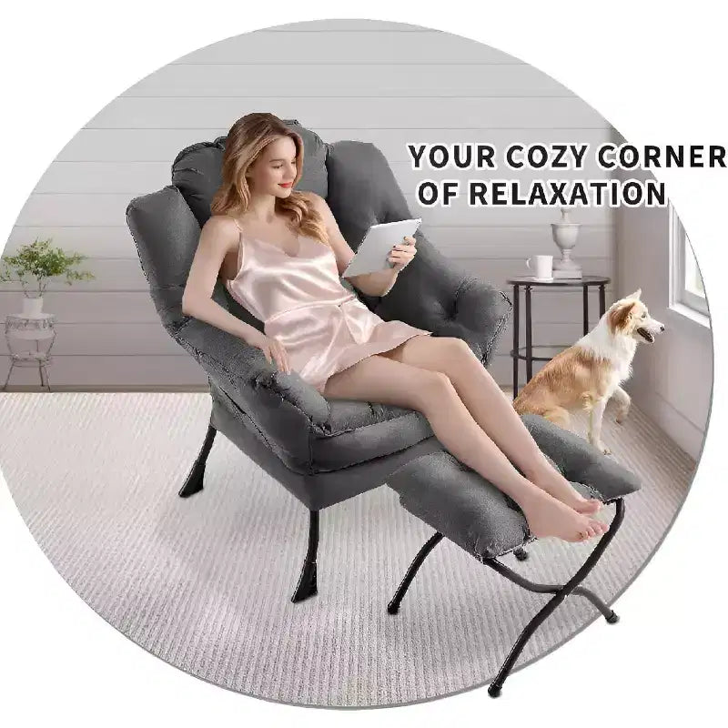 Fauteuil de salon moderne Acekool - Fauteuil peu encombrant pour petits espaces