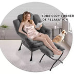 Fauteuil de salon moderne Acekool - Fauteuil peu encombrant pour petits espaces