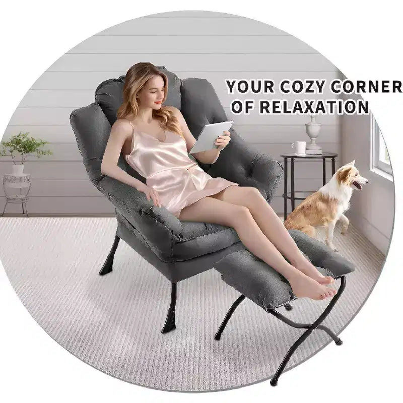 Fauteuil de salon moderne Acekool - Fauteuil peu encombrant pour petits espaces