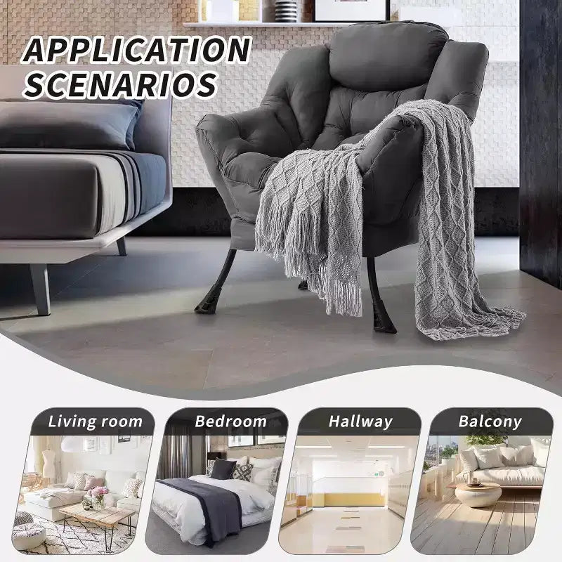 Fauteuil de salon moderne Acekool - Fauteuil peu encombrant pour petits espaces