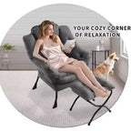 Fauteuil de salon moderne Acekool - Fauteuil peu encombrant pour petits espaces