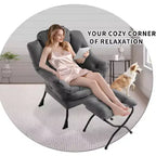 Fauteuil de salon moderne Acekool - Fauteuil peu encombrant pour petits espaces