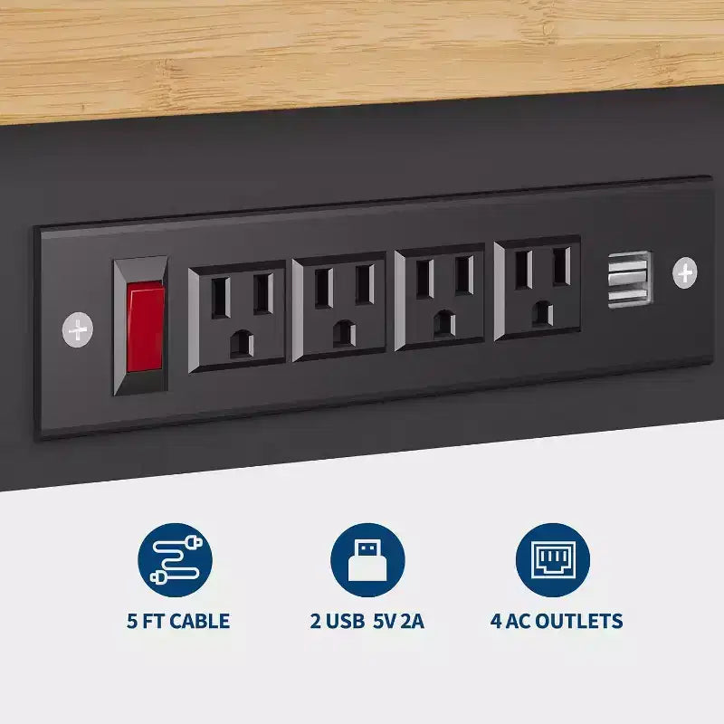 Acekool Établi réglable 48 pouces avec panneau perforé - Capacité de 907 kg, table de garage réglable en hauteur de 71 à 102 cm pour atelier et bricolage à domicile