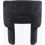 Meridian Furniture, Chaise de salle à manger/Chaise d'appoint en tissu chenille Emmet