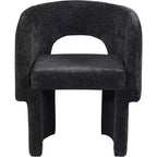 Meridian Furniture, Chaise de salle à manger/Chaise d'appoint en tissu chenille Emmet