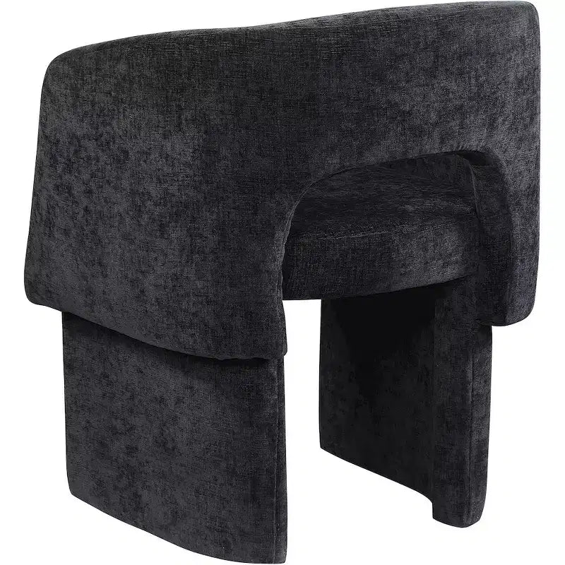 Meridian Furniture, Chaise de salle à manger/Chaise d'appoint en tissu chenille Emmet