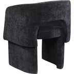 Meridian Furniture, Chaise de salle à manger/Chaise d'appoint en tissu chenille Emmet