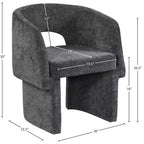 Meridian Furniture, Chaise de salle à manger/Chaise d'appoint en tissu chenille Emmet