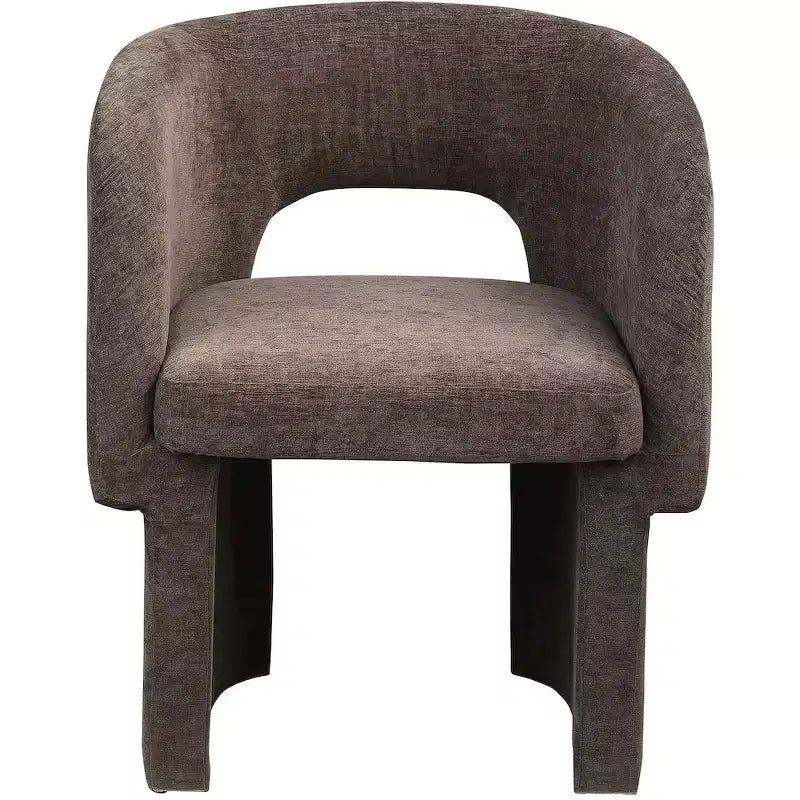 Meridian Furniture, Chaise de salle à manger/Chaise d'appoint en tissu chenille Emmet