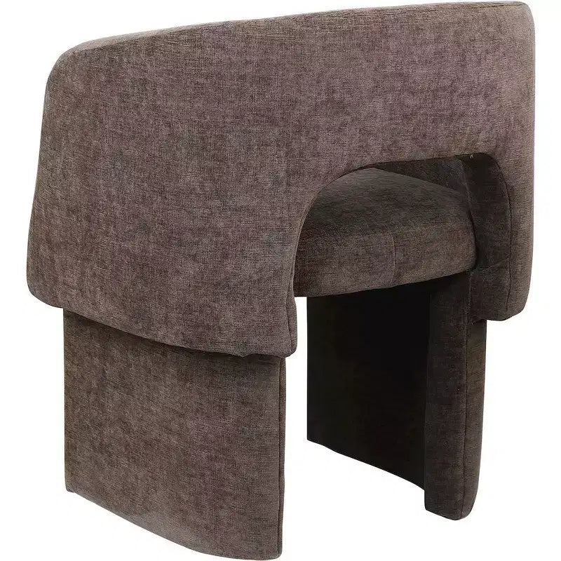 Meridian Furniture, Chaise de salle à manger/Chaise d'appoint en tissu chenille Emmet