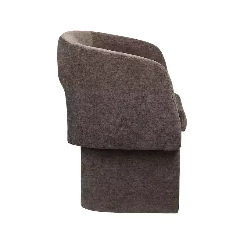 Meridian Furniture, Chaise de salle à manger/Chaise d'appoint en tissu chenille Emmet
