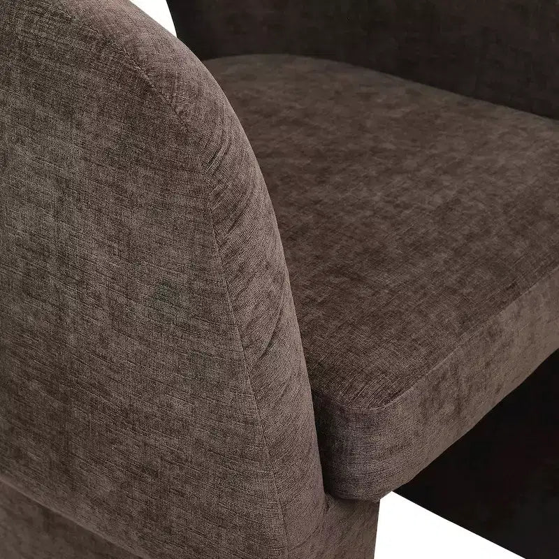 Meridian Furniture, Chaise de salle à manger/Chaise d'appoint en tissu chenille Emmet