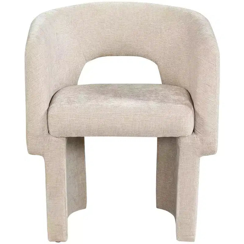 Meridian Furniture, Chaise de salle à manger/Chaise d'appoint en tissu chenille Emmet