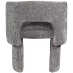 Meridian Furniture, Chaise de salle à manger/Chaise d'appoint en tissu chenille Emmet