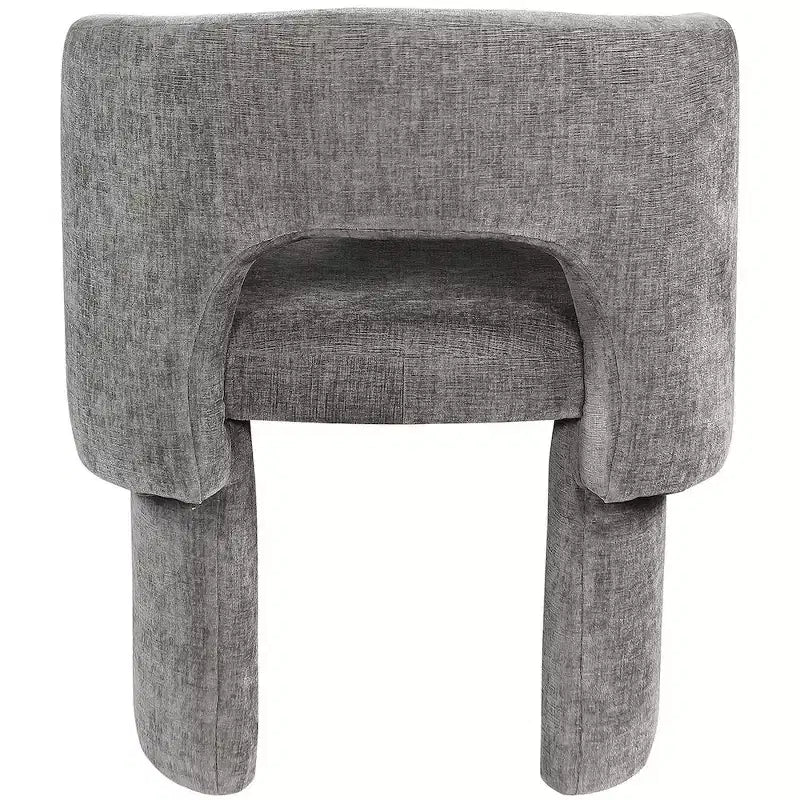 Meridian Furniture, Chaise de salle à manger/Chaise d'appoint en tissu chenille Emmet