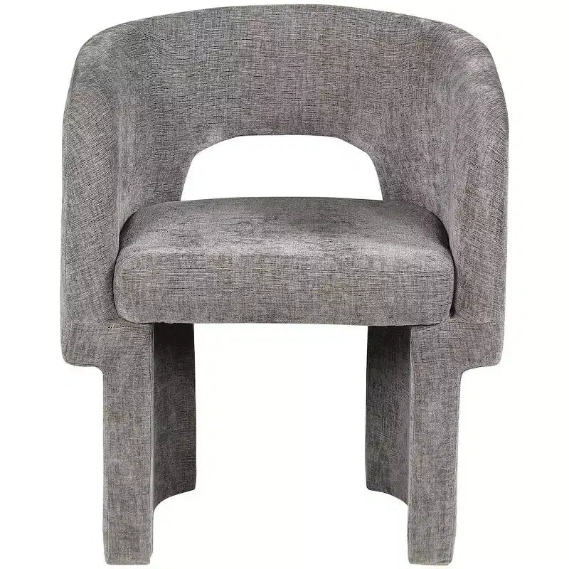 Meridian Furniture, Chaise de salle à manger/Chaise d'appoint en tissu chenille Emmet