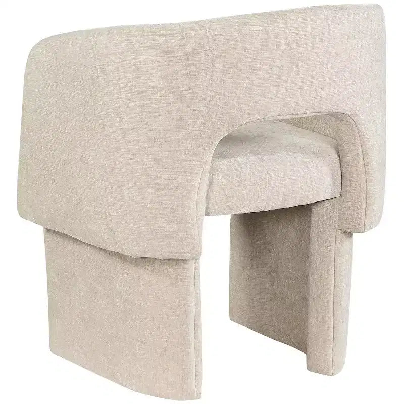Meridian Furniture, Chaise de salle à manger/Chaise d'appoint en tissu chenille Emmet