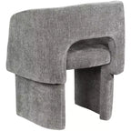 Meridian Furniture, Chaise de salle à manger/Chaise d'appoint en tissu chenille Emmet